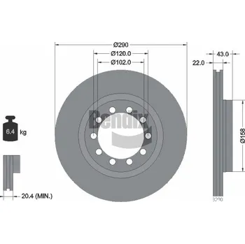 Brzdový kotouč Brzdový kotouč BENDIX Braking BDS1808