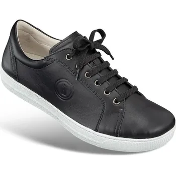 Pánská zdravotní obuv Pánské ležérní šněrovací tenisky, hladká useň, černá: 44