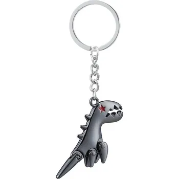 Pohyblivý dinosaurus klíčenka | přívěsek - Zbraňová černá