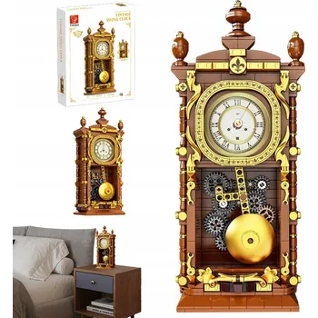 ostatní stavebnice RETRO FUNKČNÍ KYVADLOVÉ HODINY UNIKÁTNÍ STAVEBNICE STEM DÁREK