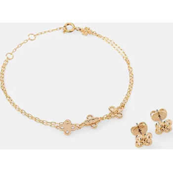 Náušnice Náramek a náušnice Tory Burch Kira 183301 zlatá GLD, vel. ONE SIZE