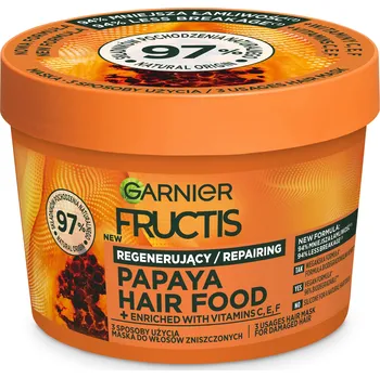 Vlasová regenerace Garnier Fructis Papaya Hair Food Maska na poškozené vlasy 400 ml