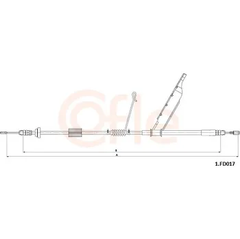 Lanko parkovací brzdy Tažné lanko, parkovací brzda COFLE 92.1.FD017