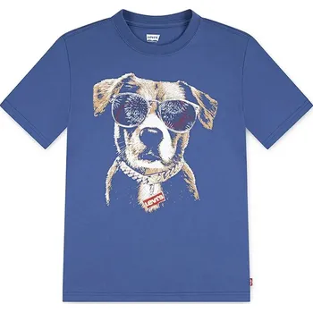Chlapecké tričko Dětské tričko Levi's PATRIOTIC PUP TEE 8EP645 modrá 95X, vel. 104