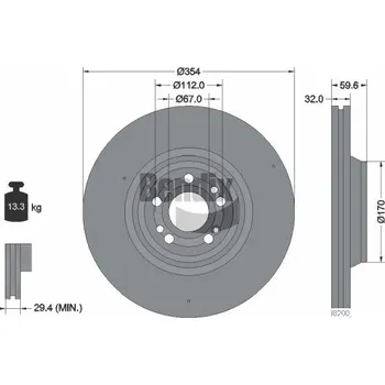 Brzdový kotouč Brzdový kotouč BENDIX Braking BDS2157HC