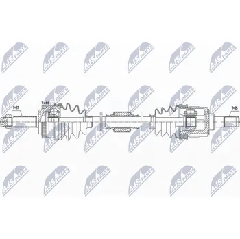 Poloosa kola Hnací hřídel AJS Parts NPW-HY-579