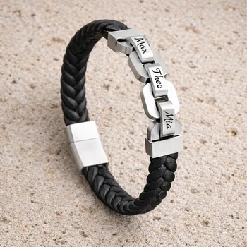 Náramek Unisex náramek Family Chain Deluxe