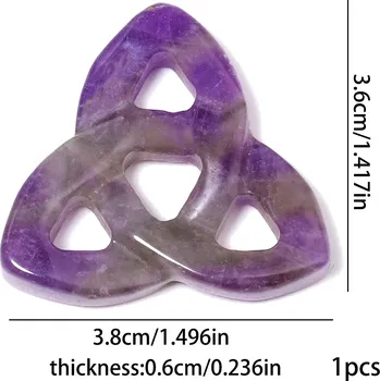 Přívěsek Keltský uzel z přírodního kamene | přívěsek, korálky - Ametyst