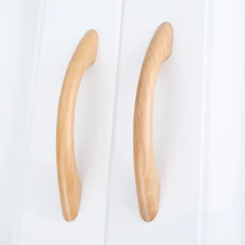 Nábytkové kování Dřevěná nábytková úchytka kuchyňská | madlo 1+2 ks - rozteč otvorů 96 mm