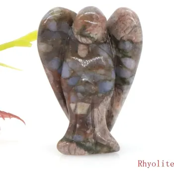 Křišťálový anděl ručně vyřezávaný dekor | bytová dekorace - ryolit , 10 KS