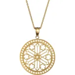 Preciosa Přívěsek z chirurgické oceli Rosette I s kubickou zirkonií Preciosa - zlatý 7238Y00