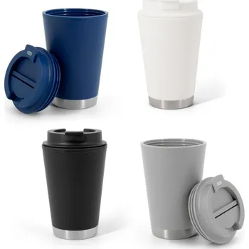 Termohrnek FIGLIOLI. Dvoustěnný, nepropustný cestovní kelímek z PP bez potisku bez potisku 1 bez potisku