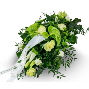 Smuteční dekorace Belles Fleurs Oliver Smuteční Aranžmá Zeleno-Bílé