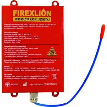 Hasicí přístroj FirexLion 180 – Automatické aerosolové hasicí zařízení pro Li-ion baterie a uzavřené prostory FirexLion 180 - PŘEDOBJEDNÁVKA dodání do 28.února Kód: 27801