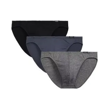 Pánské spodní prádlo 3 PACK slipy Atlantic 3BMP-230 Černo-šedá L
