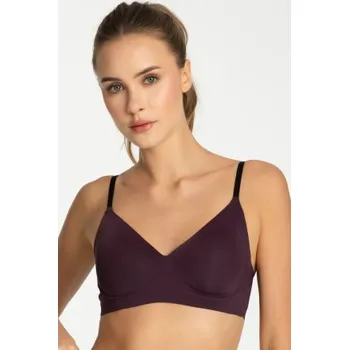 Podprsenka Nevyztužená podprsenka Julimex T-Shirt Dark Plum Tmavě fialová XL