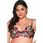 Vyztužený horní díl plavek Ava Lingerie SK 218 Floral Černo-barevná 85H