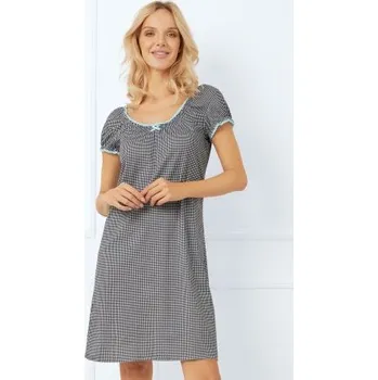 Dámské oblečení Noční košile s krátkým rukávem Italian Fashion Tarisa - bavlna Šedá S