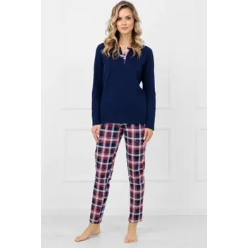 Dámské oblečení Dámské pyžamo Italian Fashion Rugia - bavlna Tmavě modrá XL