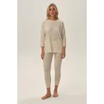 Dámské pyžamo Henderson 42706 Frau - 7/8 rukáv Krémová 2XL