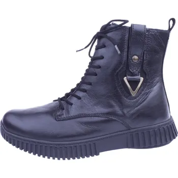 Dámské kozačky Boty Karyoka 7019 - 501 černé dámské kožené kotníkové Velikost: 41