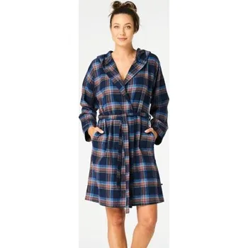 Dámský župan Dámský župan Key 431 B25 - flanelová bavlna Tmavě modrá L