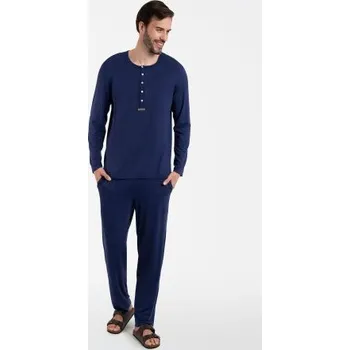 Pánské pyžamo Italian Fashion Amigo - viskóza Tmavě modrá S