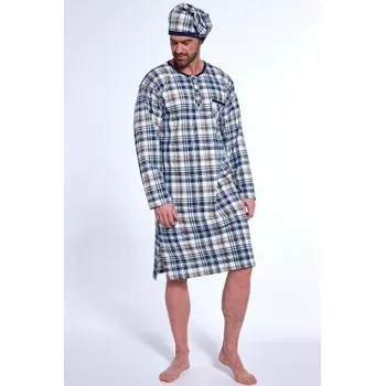 Pánská noční košile Noční košile Cornette 110/30 - bavlna Tmavě modrá 2XL