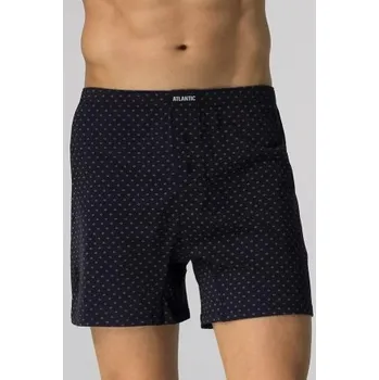 Boxerky 2 PACK pánské trenýrky Atlantic 2MBX-059 Černo-zelená S