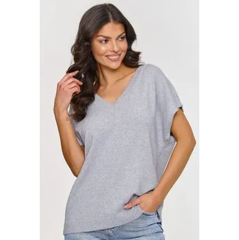 Dámský svetr Dámský svetr Makadamia S157 světle šedý Světle šedá One size