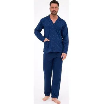 Pánské pyžamo Pánské pyžamo Cornette 114/79 - bavlna Tmavě modrá XL