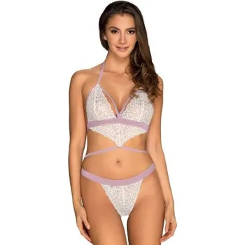 Dámské erotické body Sexy body Obsessive Lilyanne Bílá L/XL