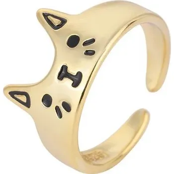 Prsten Kočičí otevřený prsten | šperk - Zlato , měnitelná velikost