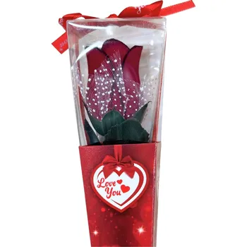 umělá květina Květina umělá růže v dárkové krabičce 30 cm