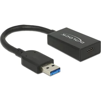 Elektrická zásuvka Delock USB kabel USB 3.2 Gen2 USB-A zástrčka, USB-C ® zásuvka 0.15 m černá 65698