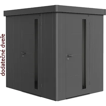 Zahradní domek 23. Biohort Neo dodatečné jednokřídlé dveře- tmavě šedé 85002