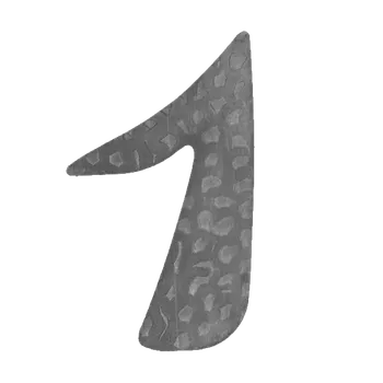 Domovní číslo číslo domové 1, 170x90mm zdobené, bez povrchovej úpravy