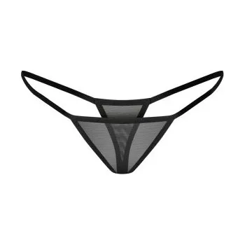 Dámské erotické kalhotky Sexy tanga Obsessive Parisel I Černá S/M