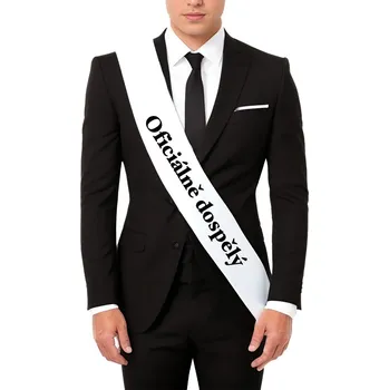 Party dekorace Šerpa - Oficiálně dospělý Světle růžová