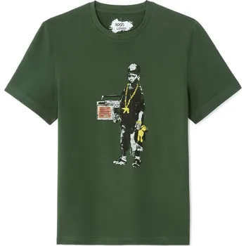 Pánské tričko Celio Tričko Banksy 1182986 Zelená XL