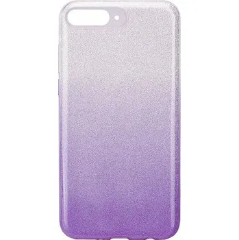 Pouzdro na mobilní telefon Silikonový obal třpytivý Huawei Y7 2018 / Prime - stř-fialový