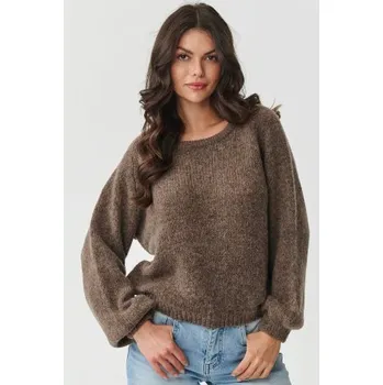 Dámský svetr Dámský svetr Makadamia S168 - mocca Mocca One size