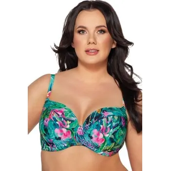 Dámské plavky Horní díl plavek Ava Lingerie SK-205 Paradise - vyztužený Zeleno-barevná 65G