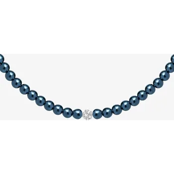 Náhrdelník Preciosa Perlový náhrdelník Velvet Pearl s voskovými perlemi Preciosa, blue metal 2218 47