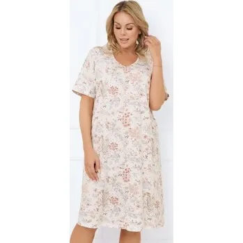 Dámská noční košile Noční košilka Italian Fashion Ermida - bavlna Béžová 2XL