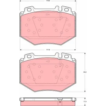 Brzdová destička Sada brzdových destiček, kotoučová brzda TRW GDB1575