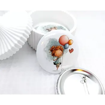 Mám balónky, placka se spínacím špendlíkem, 1 kus - 44 mm