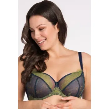 Dámské spodní prádlo Nevyztužená podprsenka Gorsenia K798 Arianna Tmavě modrá 95I