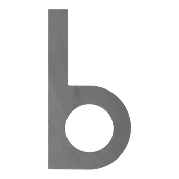Domové písmeno b, 120x60mm hladké, bez povrchovej úpravy
