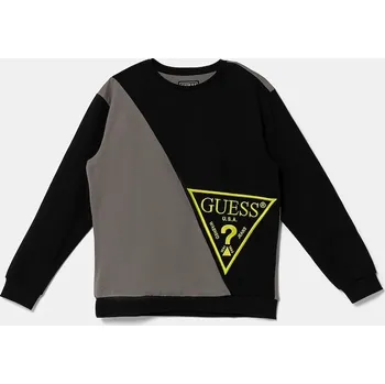 Chlapecká mikina Dětská bavlněná mikina Guess L5YQ04.KA6R4.9BYA černá 99X, vel. 166-175